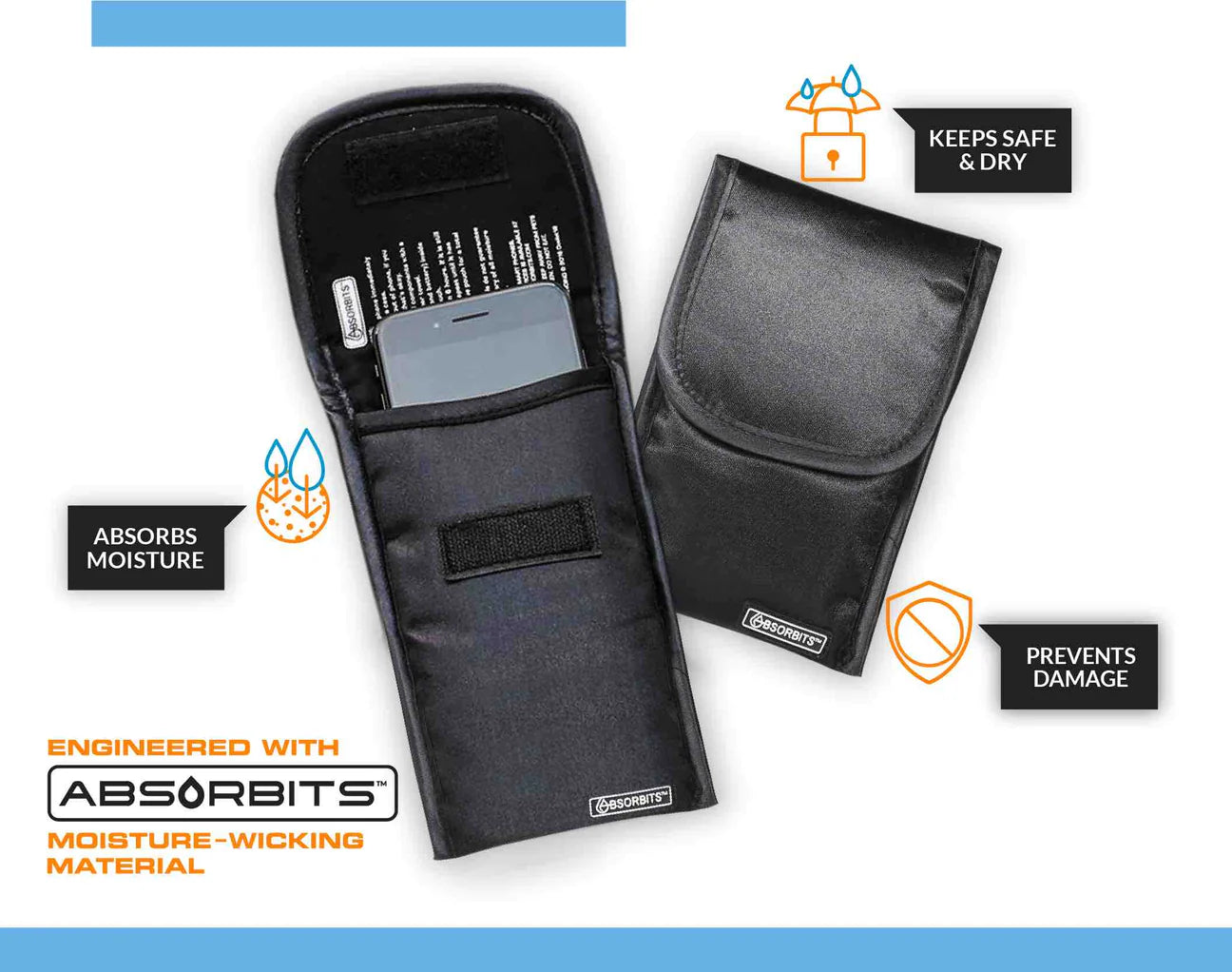 Bone-Dri Absorbits Wet Electronics Rescue Pouch (Small) - Newest Products